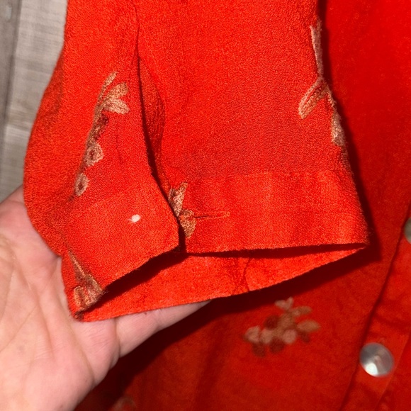 Fig and Flower Anthropologie Embroidered Boho Peasant Blouse Tie Front Size XL - Picture 2 of 5